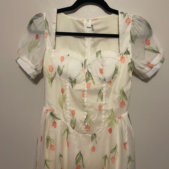 Strawberry Brand Rose Print Dress - Picture 4 of 10